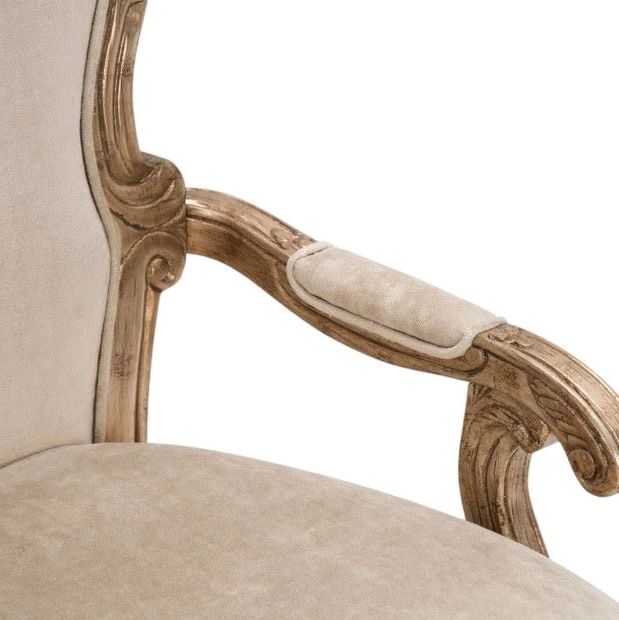 Michael Amini® Platine De Royale™ Beige/Champagne Desk Chair-3