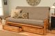 Kodiak Furniture Monterey Linen Stone/Butternut Full Storage Futon with Mattress-1