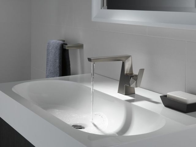 Delta Trillian™ Lumicoat® Black Stainless Single Handle Bathroom Faucet-3