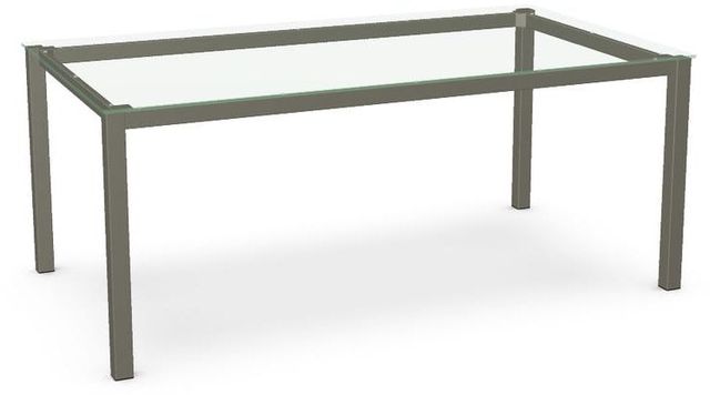 Amisco Customizable Bennington 72" Clear Glass Dining Table-0
