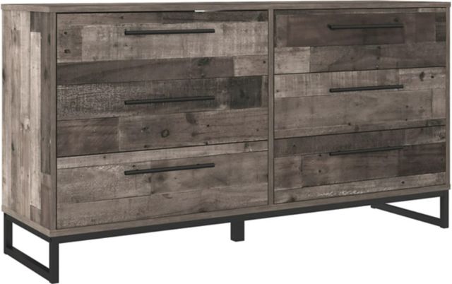 Signature Design by Ashley® Neilsville 5-Piece Multi Gray Queen Panel Headboard Set-2