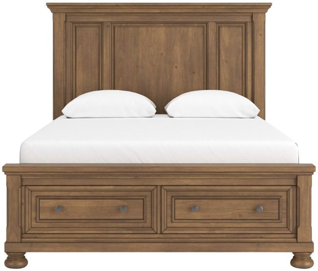 Signature Design by Ashley® Feddinger Medium Brown Queen Storage Panel Bed-2