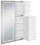 Elements International Vancouver White Floor Mirror with Storage-3