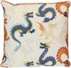 Stylecraft Beige/Blue/Orange Square Designer Pillow-0