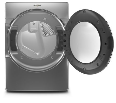 Whirlpool® 7.4 Cu. Ft. Chrome Shadow Front Load Electric Dryer-1