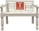 Million Dollar Rustic Frosted White Bench-0