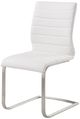 Armen Living Fusion 2-Piece Brushed Stainless Steel/White Side Chair Set-4