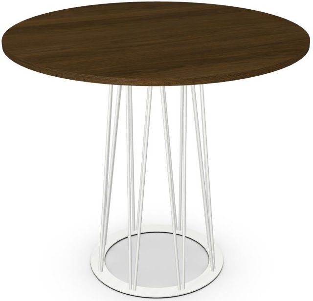 Amisco Customizable Calypso Walnut Veneer Bar Table with 48" Tabletop-3