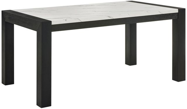 Crown Mark Jules White Dining Table with Charcoal Base-0