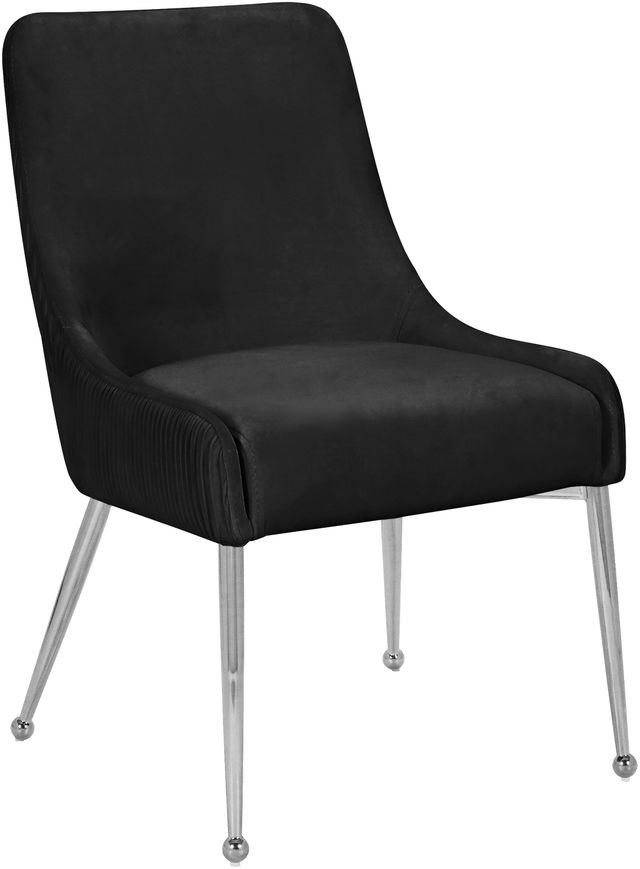 Meridian Furniture Ace Black/Chrome Velvet Dining Chair-0