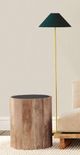 Bassett Mirror Norfolk Black/Gold Floor Lamp-4