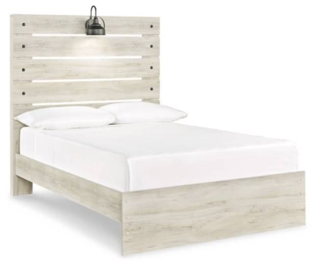 Signature Design by Ashley® Cambeck 2-Piece Whitewash White Full Panel Bed Set-1