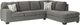 Benchcraft® Dalhart 2-Piece Charcoal Right-Arm Facing Sofa Sectional and Chaise-0