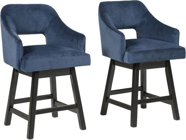 Signature Design by Ashley® Tallenger Blue/Dark Brown Bar Stool-3