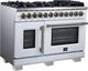 FORNO® Capriasca Series Alta Qualita 48" White Pro Style Dual Fuel Range-1