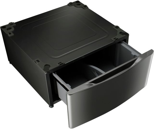 LG Signature 29" Black Stainless Steel Laundry Pedestal-2