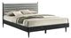Armen Living Artemio Black/Gray King Platform Panel Bed-0