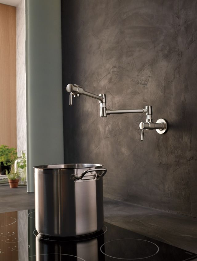Brizo Brizo European Brilliance® Stainless Wall Mount Pot Filler Faucet-3