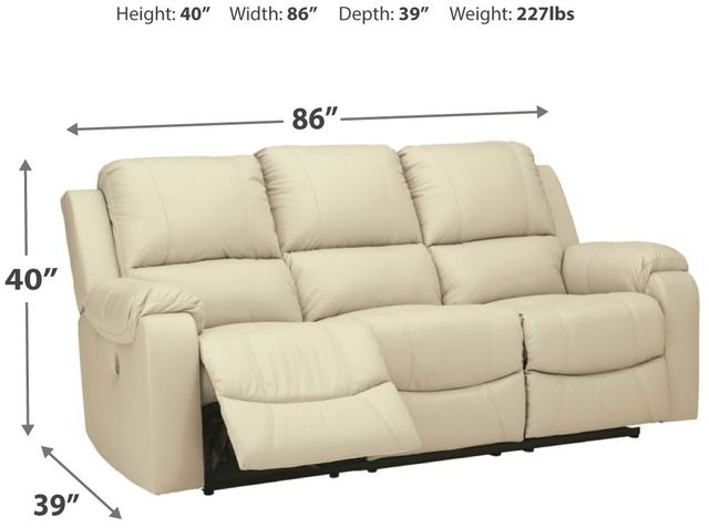 Signature Design by Ashley® Rackingburg Cream Reclining Sofa-2