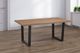 Titus Furniture T3350 Brown Dining Table with Black Metal Legs-2