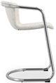 Moe's Home Collection Freeman 2-Piece Blended Cream/Chrome Frame Counter Stool Set-2
