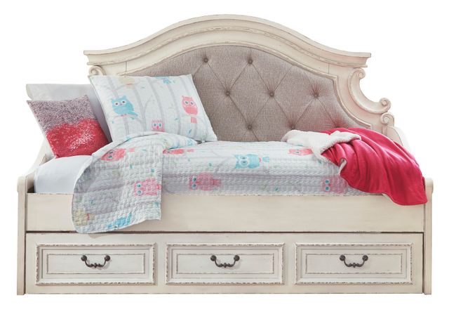 Signature Design by Ashley® Realyn Chipped White Day Bed Storage-4