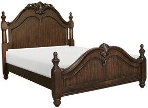 Mazin Furniture Mont Belvieu Dark Cherry Eastern King Bed-1