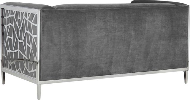 Meridian Furniture Opal Grey Velvet Loveseat-2