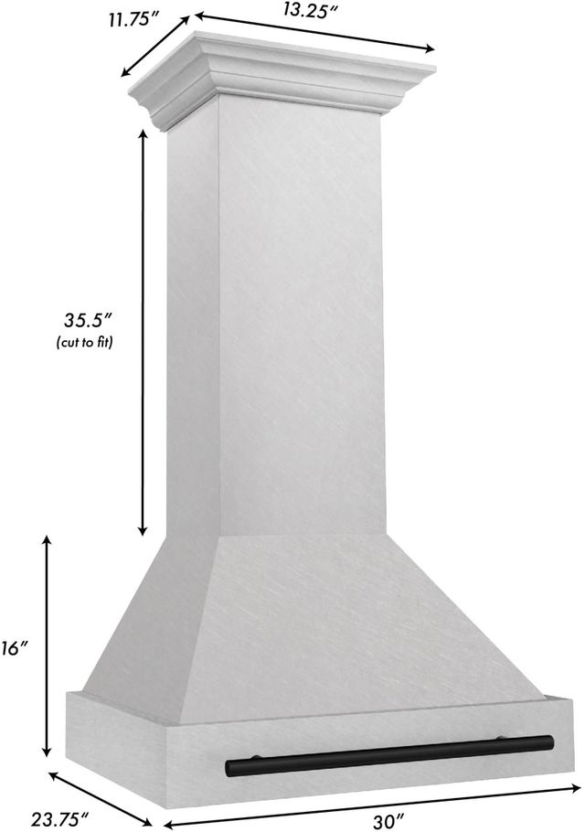 ZLINE Autograph Edition 30" Satin Stainless Steel Wall Mounted Range Hood-2