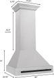 ZLINE Autograph Edition 30" Satin Stainless Steel Wall Mounted Range Hood-2