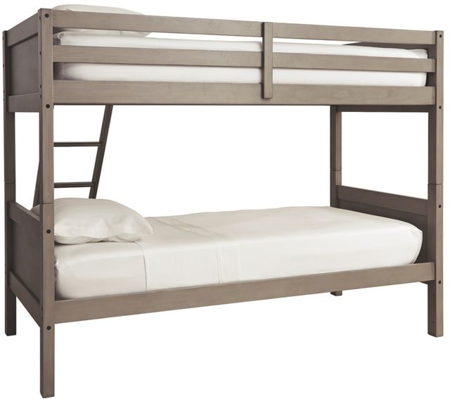 Signature Design by Ashley® Lettner Light Gray Twin/Twin Bunk Bed with Ladder-1
