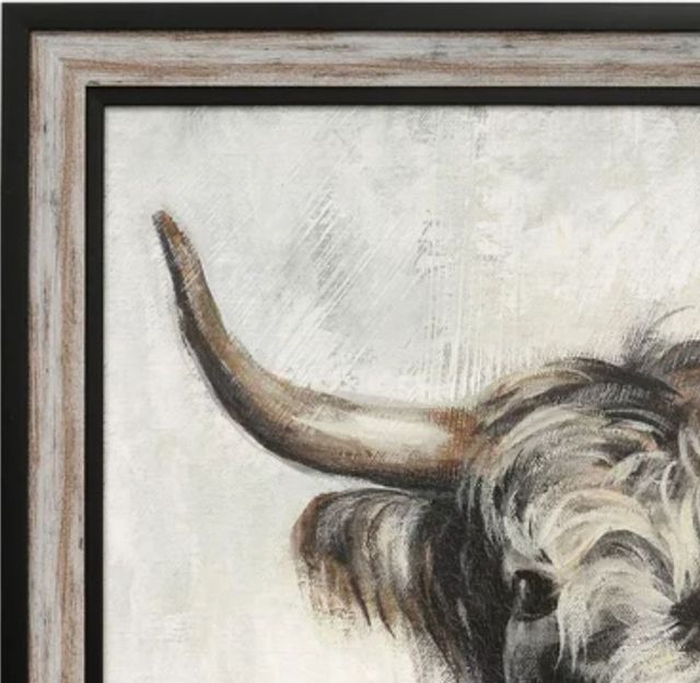 Stylecraft Highland Cow Black/Dark Gray/Light brown/Light Gray Framed Print-1