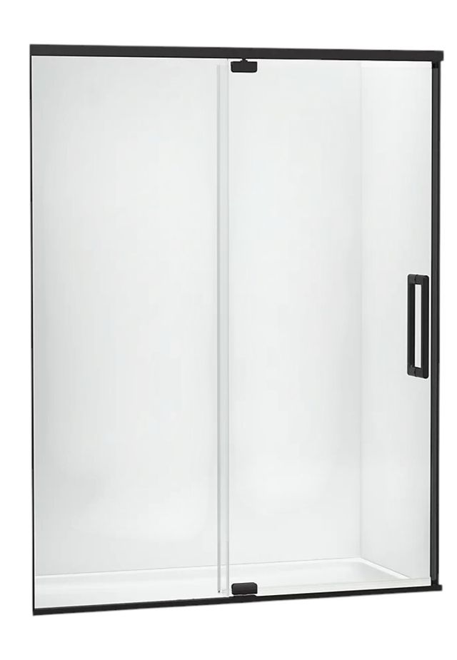KOHLER Statement™ Vibrant Brushed Moderne Brass 76" x 54" - 60" Pivot Shower Door with Controlled Close®-0
