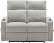 Monarch Specialties Inc. Light Grey 50" Small Upholstered Manual 2-Seater Reclining Loveseat-0