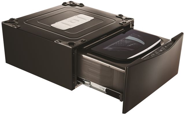 LG SIGNATURE SideKick™ 29" Black Stainless Steel Pedestal Washer-2