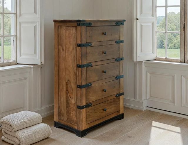International Furniture Direct Parota Brown Chest-1