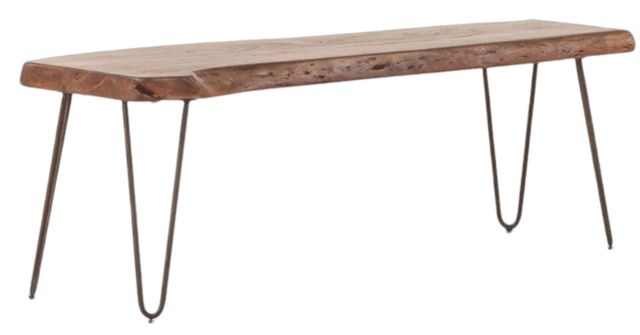Home Trends & Design Vail Walnut Bench-0
