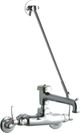 Elkay Chrome Service/Utility Single Hole Wall Mount Faucet with 7" Bucket Hook Spout-0