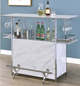 Furniture of America® Rianna Chrome/White Bar Table-2