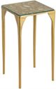 Currey & Company Honeycomb Clear Drinks Table with Gold Base-0