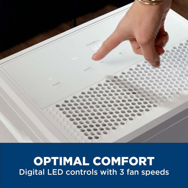 GE® 50 Pint White Portable Dehumidifier with Built-In Pump and Smart Dry for Wet Spaces-2