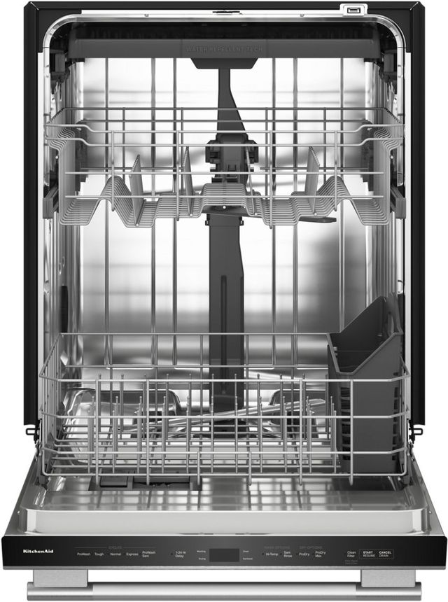 KitchenAid® 24" PrintShield™ Stainless Steel Third Level Utensil Rack Top Control Built-In Dishwasher with ProWash™ Sani Cycle-1