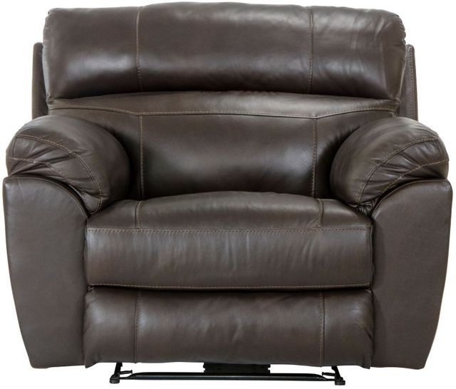 Catnapper® Costa Chocolate Leather Lay Flat Recliner-2