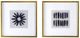 A & B Home Grace 2-Piece Purple/White Shadow Boxes Wall Art Set-1