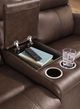 Signature Design by Ashley® Beryton Espresso Power Reclining Loveseat with Console and Adjustable Headrest-4