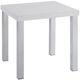 ACME Furniture Harta White Top End Table with Chrome Base-0