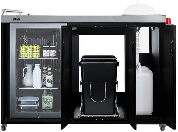 Summit® 60" Black & Stainless Steel Outdoor Portable Kitchenette-1