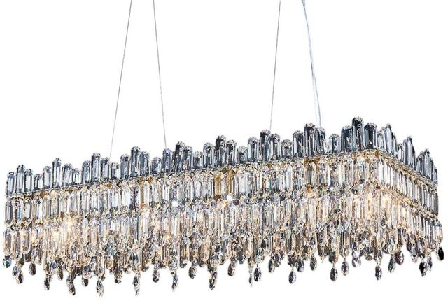 Michael Amini® Royal Crown Clear 12-Light Rectangular Chandelier-0