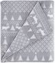 Olliix by Woolrich Grey Winter Frost Queen Flannel Cotton Sheet Set-1