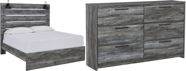 Signature Design by Ashley® Baystorm 2-Piece Gray Queen Panel Bed Set-0